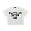 Mixed Emotions White ‘End’ Rhinestone Tee