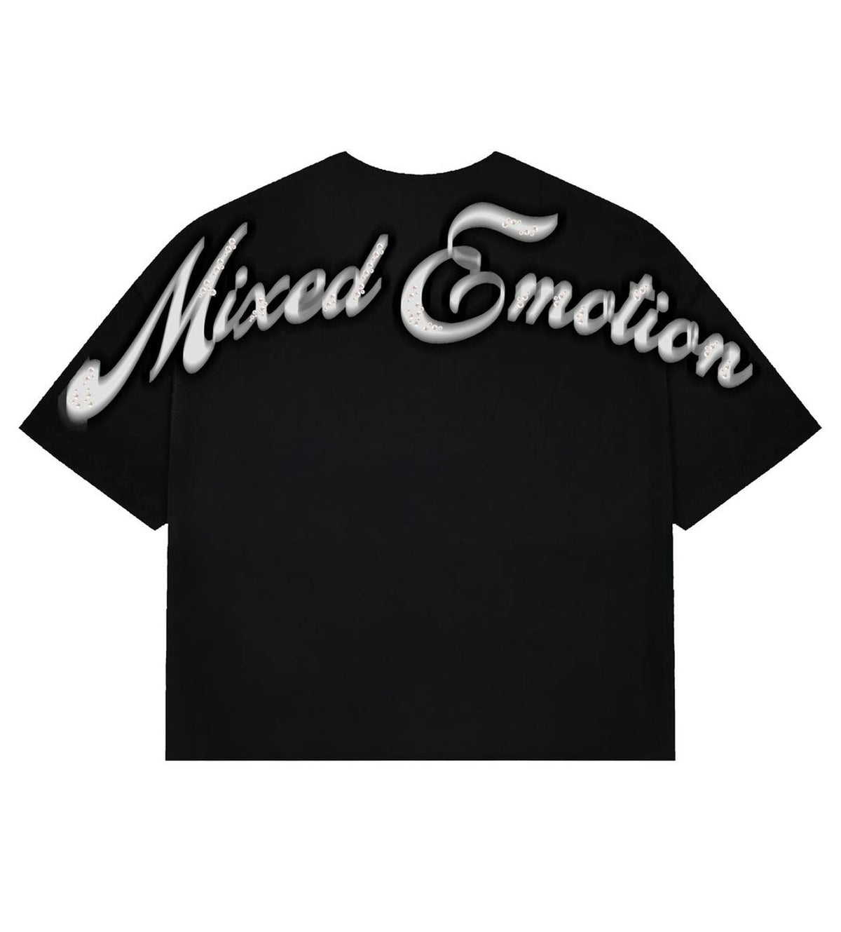 Mixed Emotions Pearl Cropped Tee Black